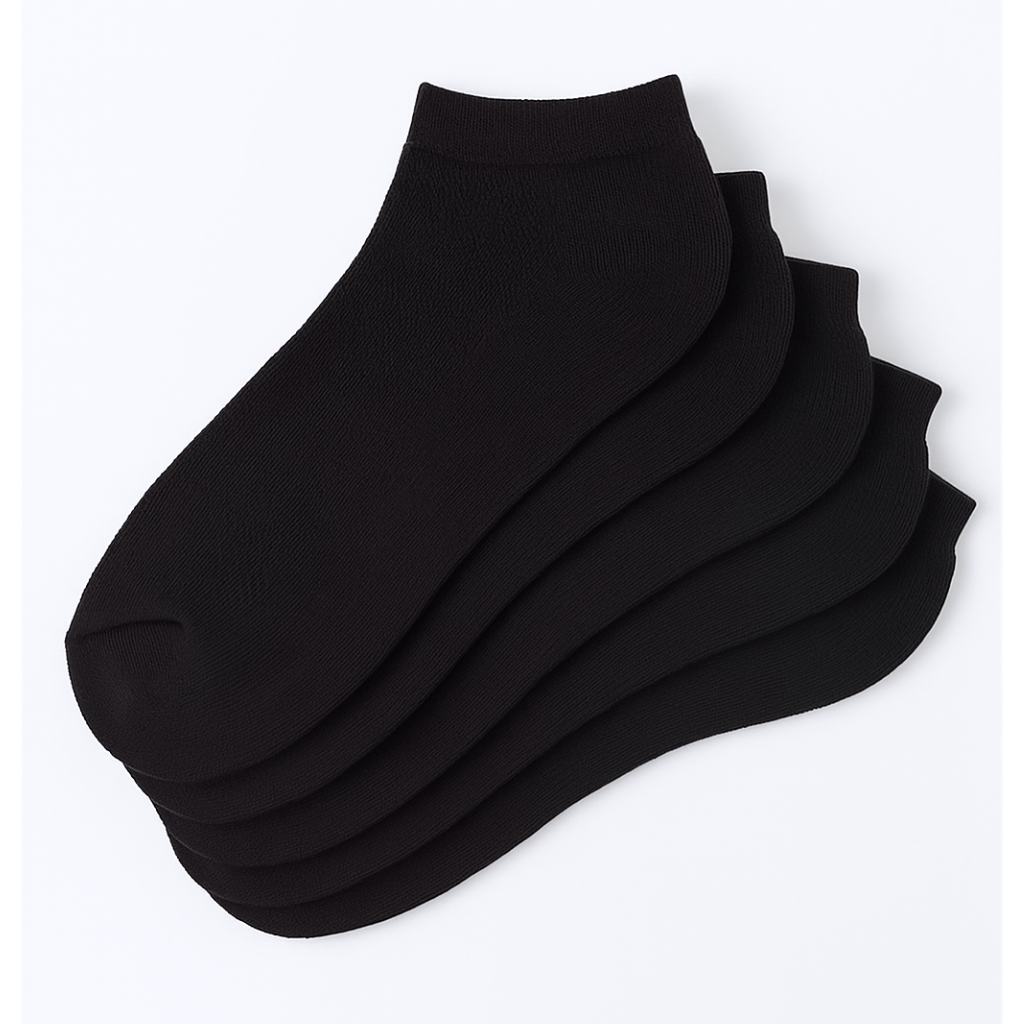 2 Pair of Black Premium Cotton Socks