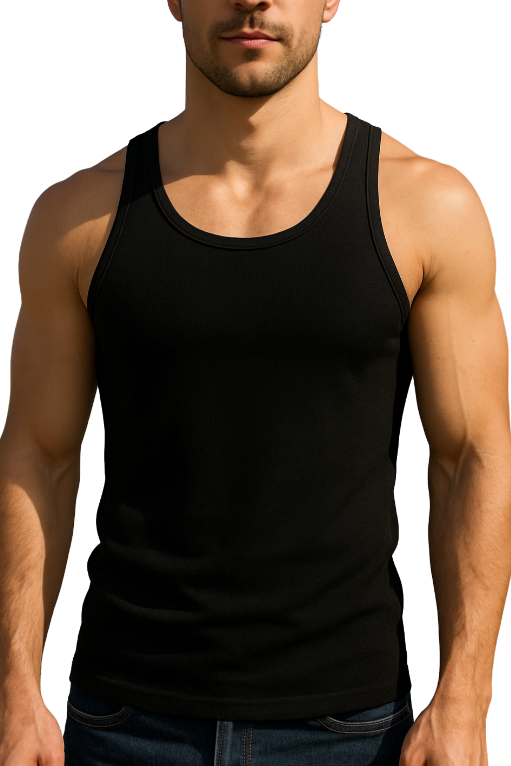 Black Sleeveless Vest