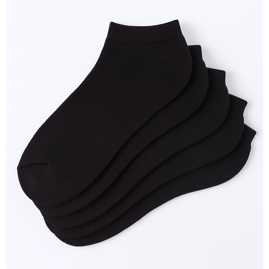 2 Pair of Black Premium Cotton Socks